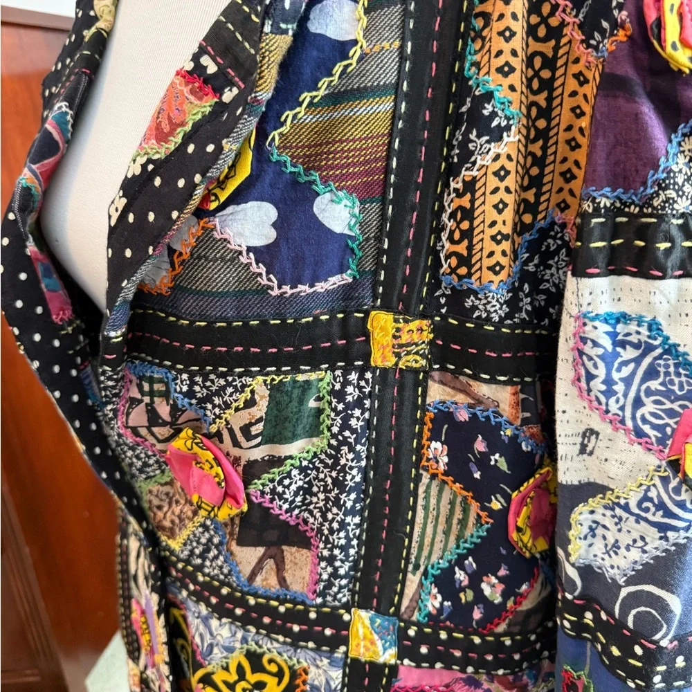 Vintage Sandy Starkman Women’s Eclectic Colorful Blazer/ Jacket. Size Medium - Picture 3 of 8
